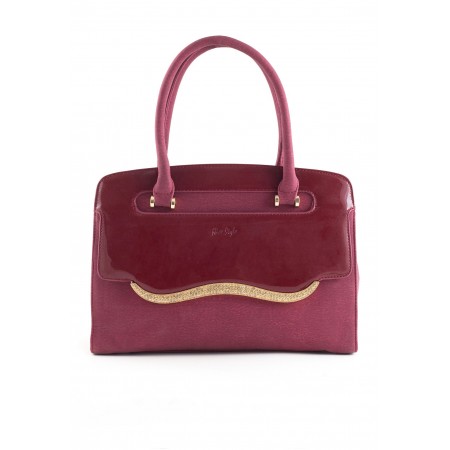 Bordo Rugan Detaylı Bayan Çanta