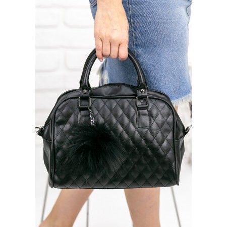 Siyah Cilt Desenli Çanta