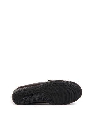 BA - Annamaria 012 Zenne 20/K Cilt Comfort Ayakkabı - Siyah Bordo