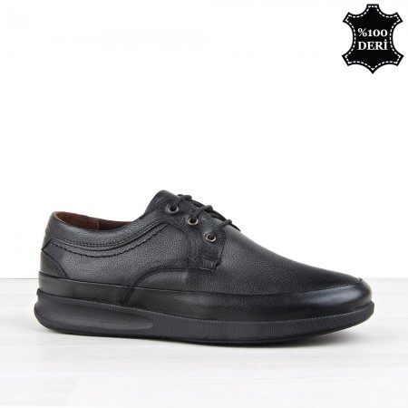 KND - Emesto 314 Erkek Deri Casual Ayakkabı - Siyah