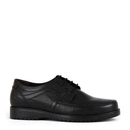 KND - Frank Peter 130 Erkek 20/K Deri Comfort Ayakkabı - Siyah