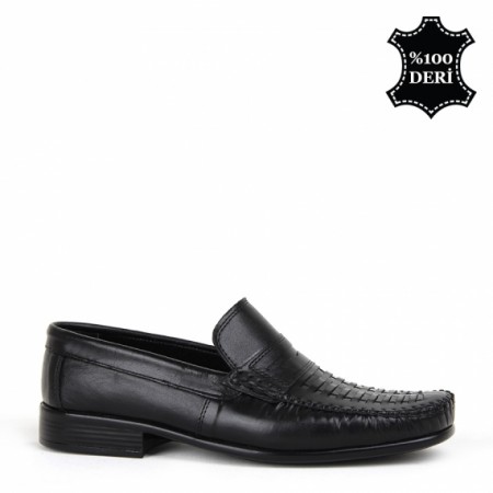 KND - Frank Peter A-01 Erkek Deri Casual Ayakkabı - Siyah