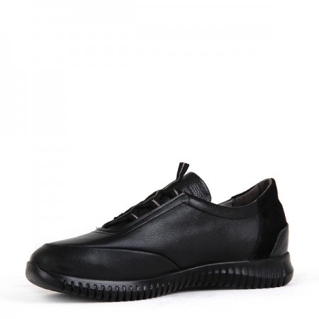 KND - Frank Peter E-916 Erkek 20/K Deri Casual Ayakkabı - Siyah