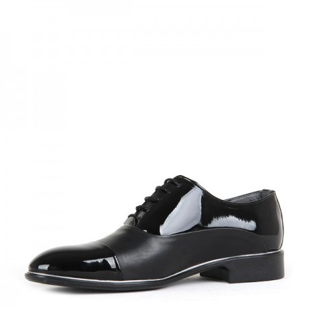 KND - Tamboğa 503 Erkek 20/K-Y Rugan-Cilt Klasik Ayakkabı (10'lu) - Siyah