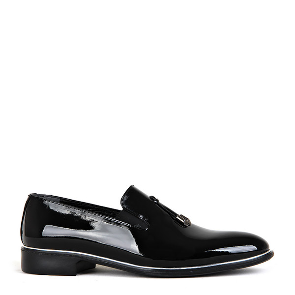 KND - Tamboğa 560 Erkek 20/K-Y Rugan Klasik Ayakkabı (10'lu) - Siyah