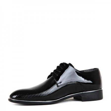 KND - Tamboğa 574 Erkek 20/K-Y Rugan Klasik Ayakkabı (10'lu) - Siyah