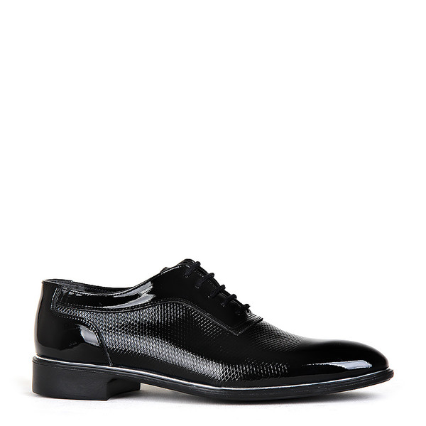 KND - Tamboğa 580 Erkek 20/K-Y Rugan Klasik Ayakkabı (10'lu) - Siyah