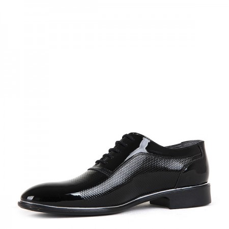 KND - Tamboğa 580 Erkek 20/K-Y Rugan Klasik Ayakkabı (10'lu) - Siyah